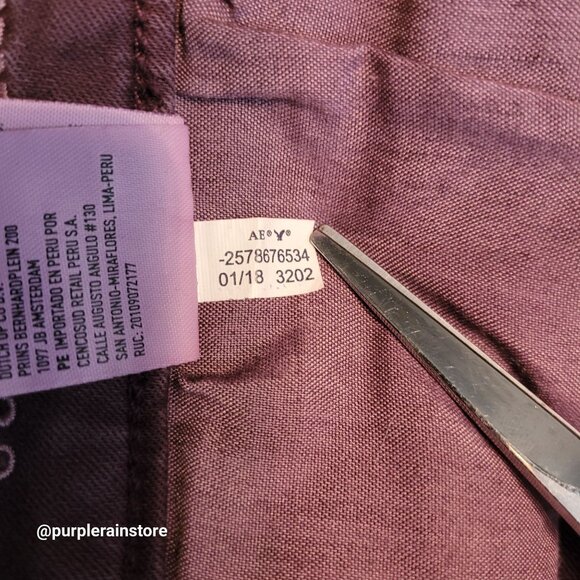 American Eagle Jeans 18 R Jegging Super Hi Rise Next Level Stretch X Purple - Picture 6 of 12